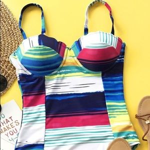 Cupshe Sea Sunset Stripes One-piece Swimsuit